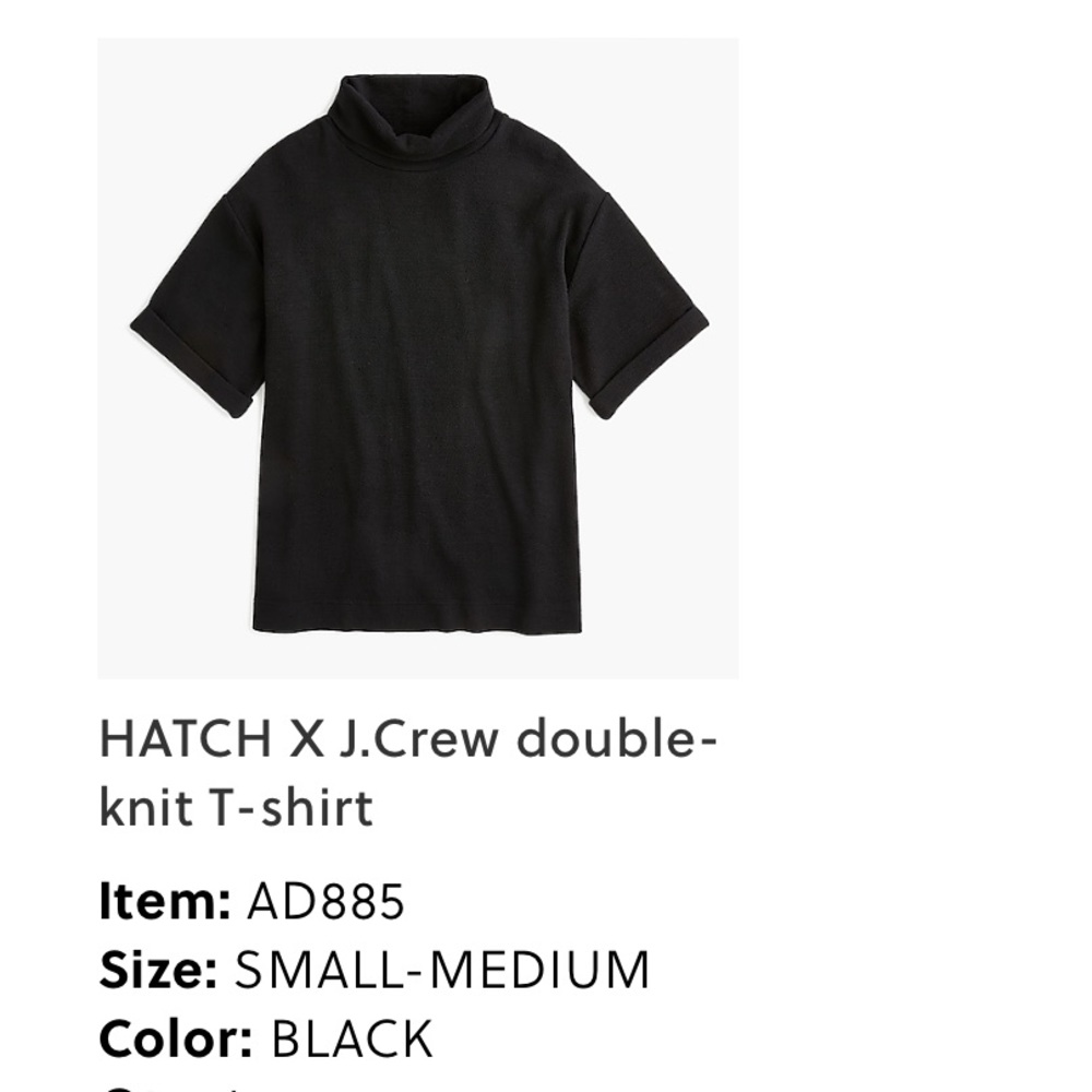 🖤 J Crew double knit black top size S-M